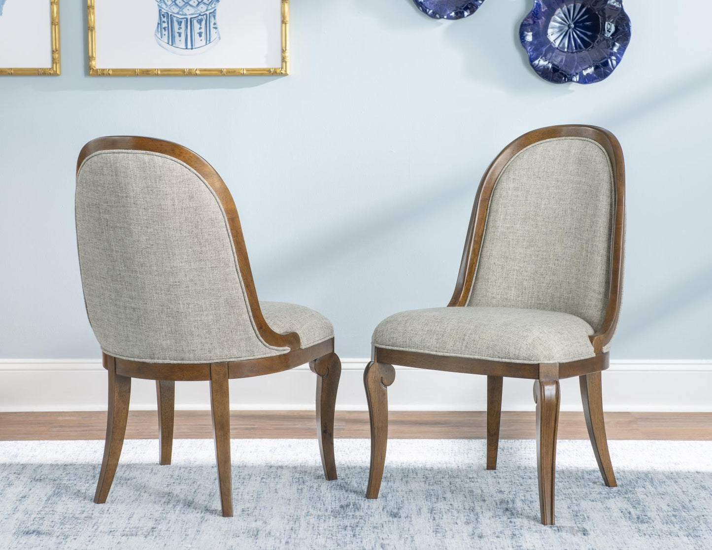 Echelon - Fabric Upholstered Side Chair (Set of 2) - Heritage Walnut