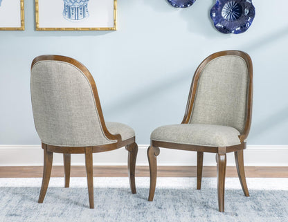 Echelon - Fabric Upholstered Side Chair (Set of 2) - Heritage Walnut