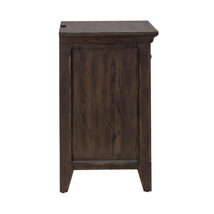 Paradise Valley - Nightstand With Charging Station - Saddle Brown