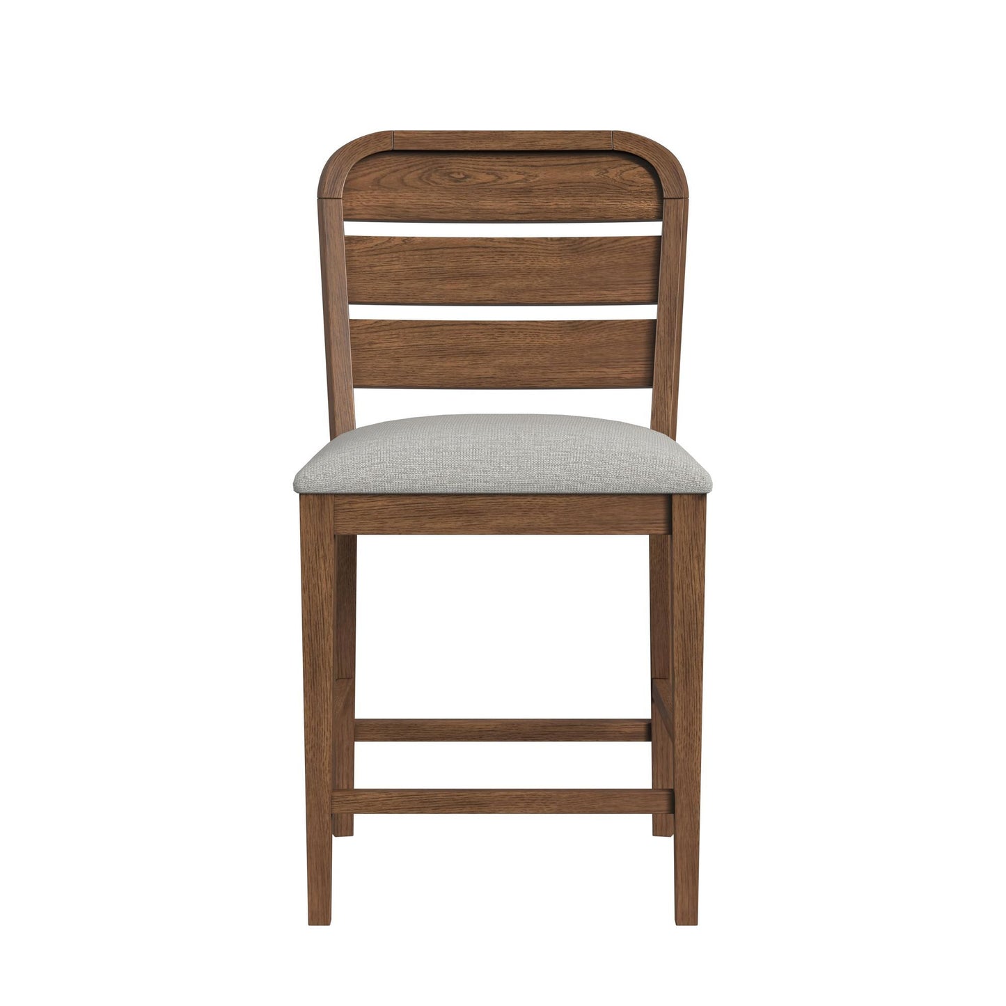 Glinda - Fabric Counter Chair (Set of 2) - Brown / Light Gray