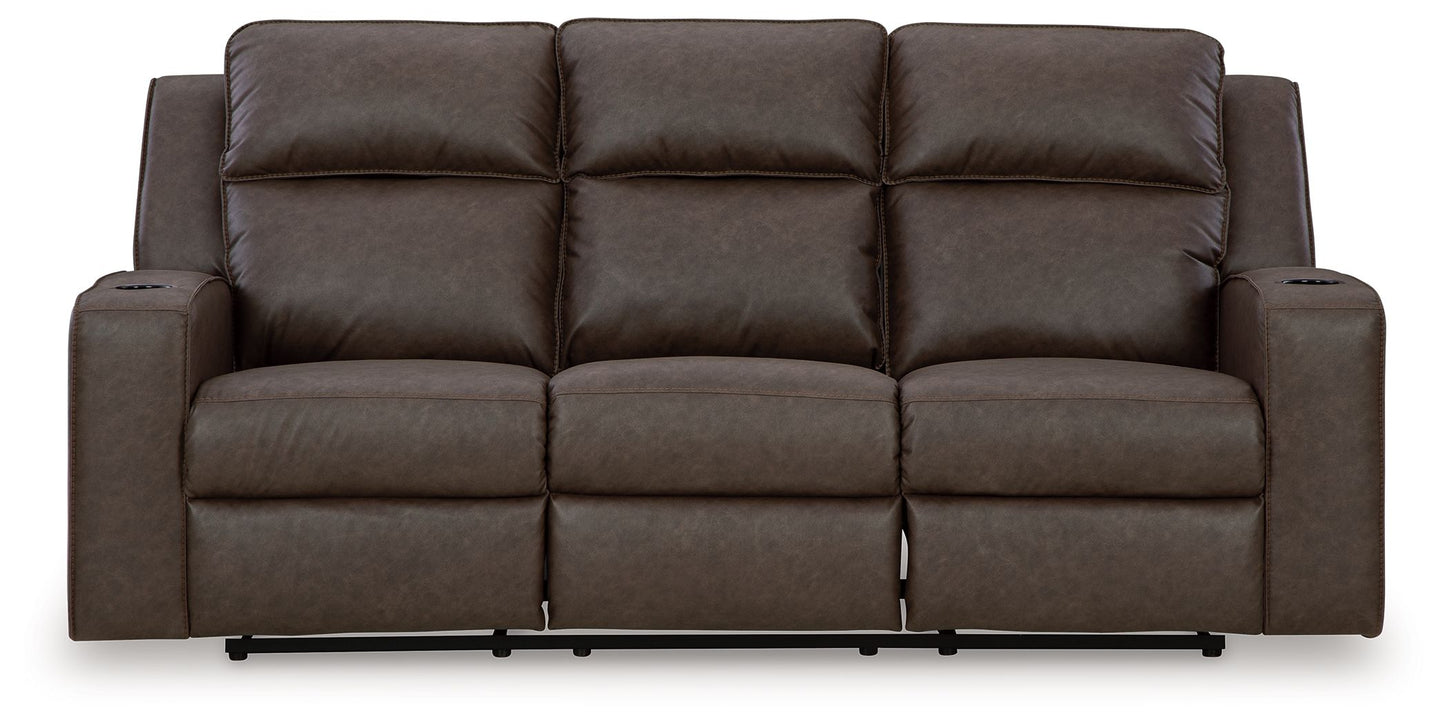 Lavenhorne - Rec Sofa W/Drop Down Table - Granite