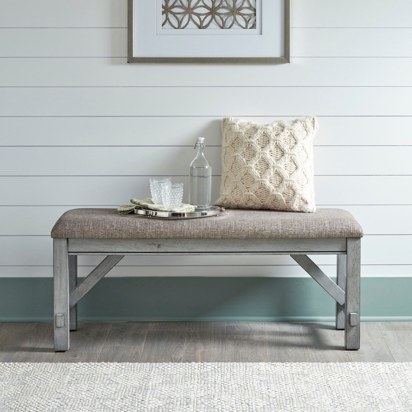 Newport - Dining Bench - Smokey Gray / Carbon Gray
