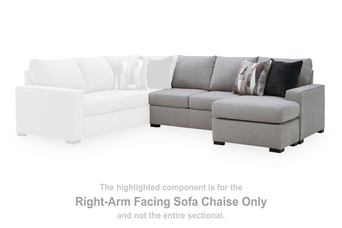 Lakepoint - RAF Sofa Chaise - Nickel