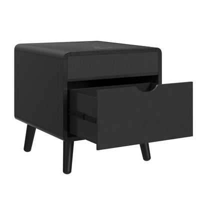 Halo - Square Smart End Table - Black