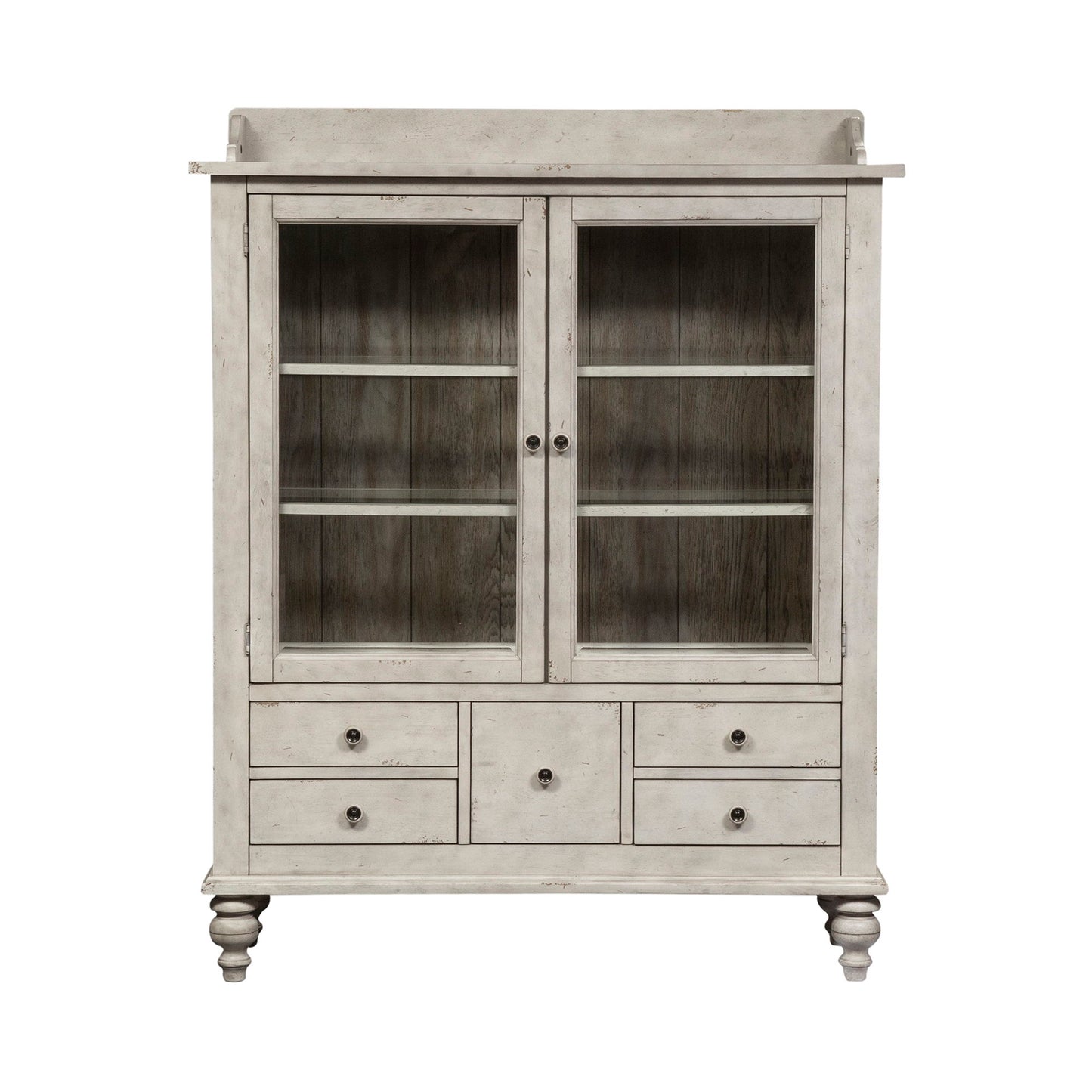 Whitney - Display Cabinet - Antique Linen / Weathered Gray