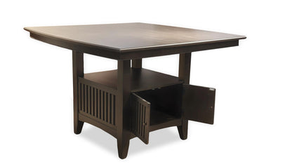 Caldwell - Complete Counter Height Dining Table With Storage Base - Espresso