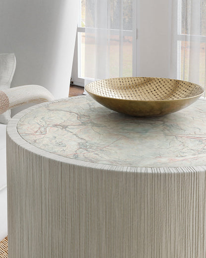 Serenity - Swale Round Side Table - White