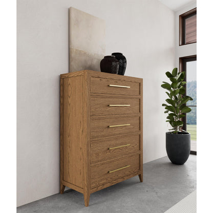 Halbrooke - 5 Drawer Chest - Light Brown