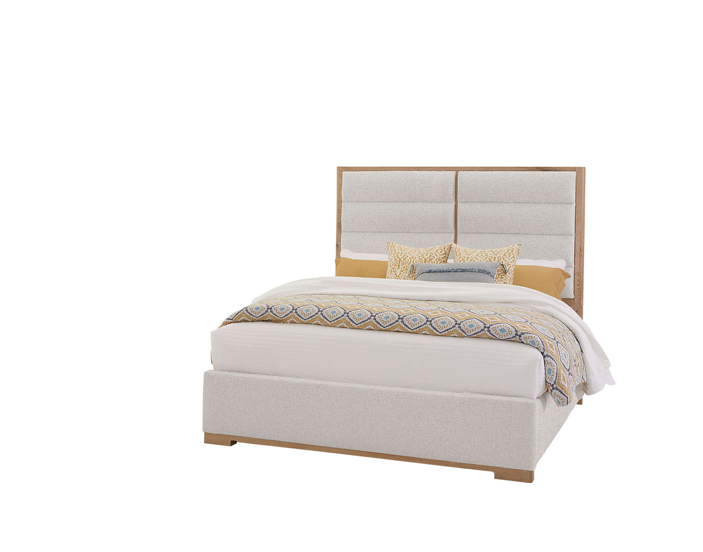 Crafted Oak - Upholstered Bed