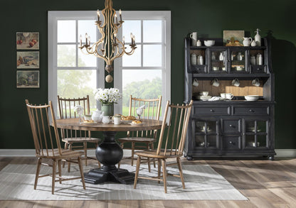 Vintage Market - Spindle Back Side Chair (Set of 2) - Barnwood Oak