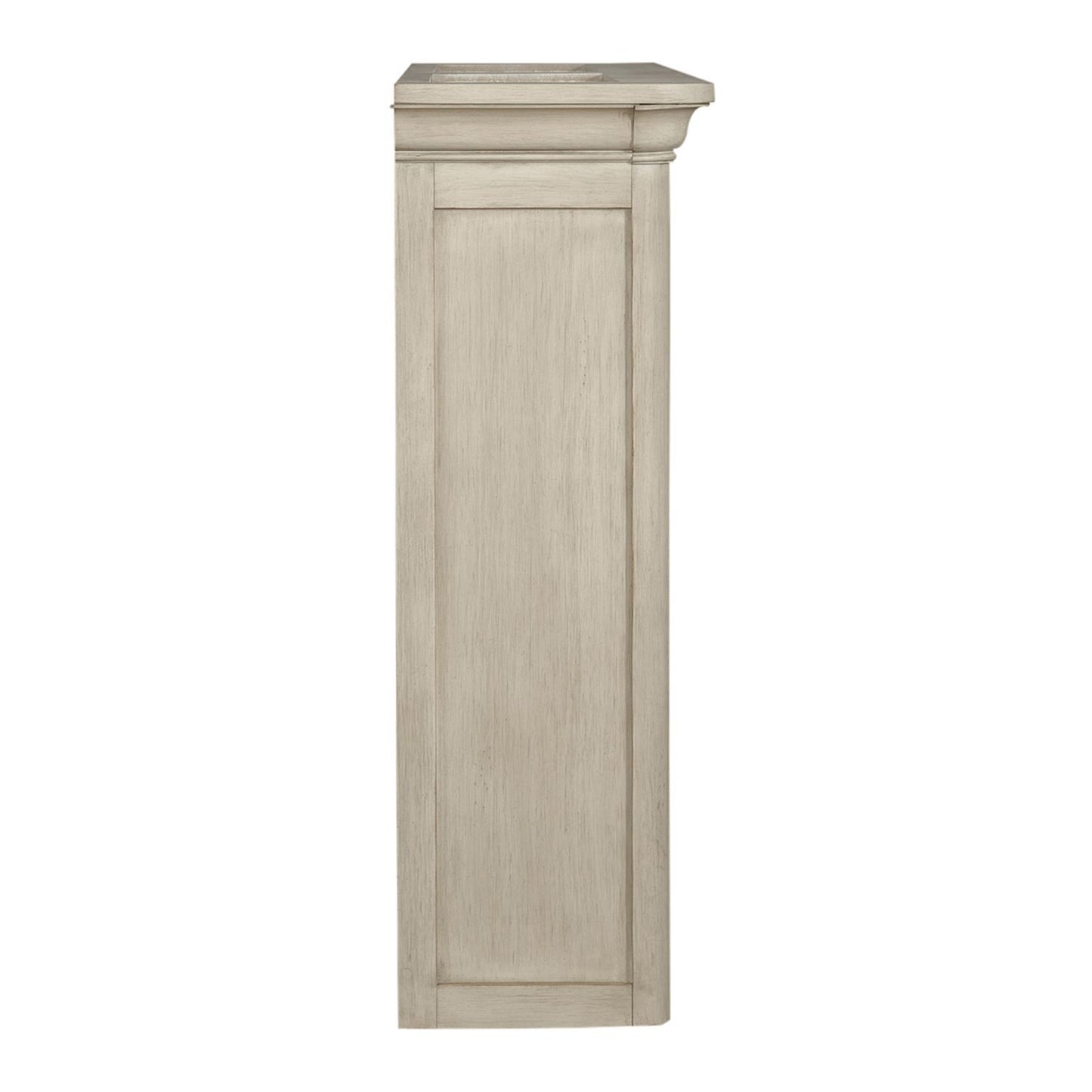 Farmhouse Reimagined - Credenza Hutch - Antique White / Chestnut Tops