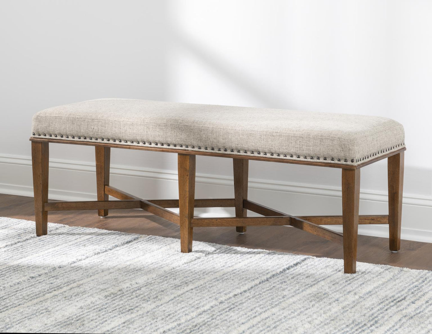 Echelon - Upholstered Bed Bench - Heritage Walnut