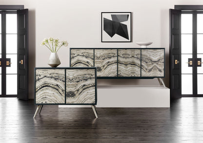 Melange - Rockee 2-Door Chest - Black