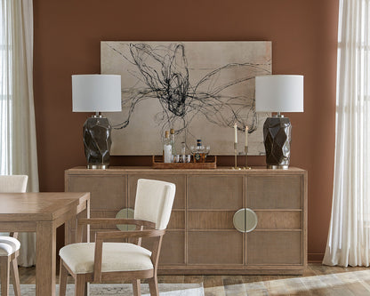 Sonnet - Dining Credenza - Dark Gray / Light Brown