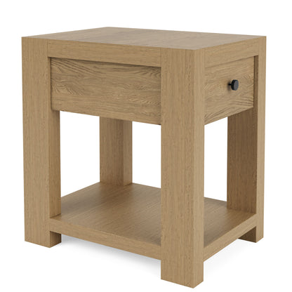 Davie - Chairside Table - Light Brown