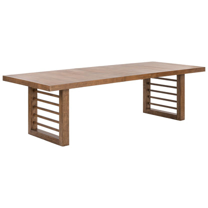Shaker Lakes - Double Pedestal Table Set - Harvest Brown