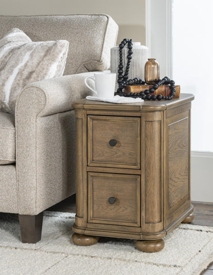 Nolan - Chairside Table - Dusted Barley
