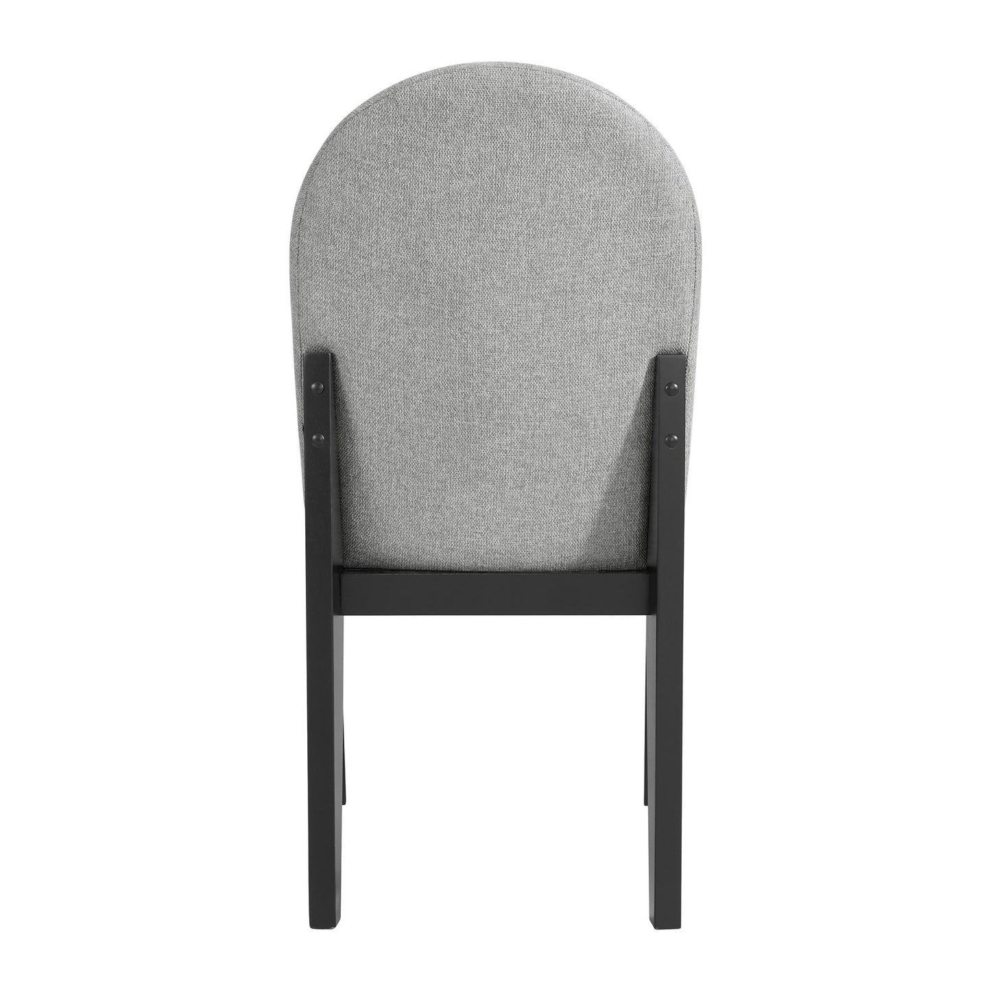Edison - Dining Side Chair With Fabric (Set of 2) - Black And Light Gray