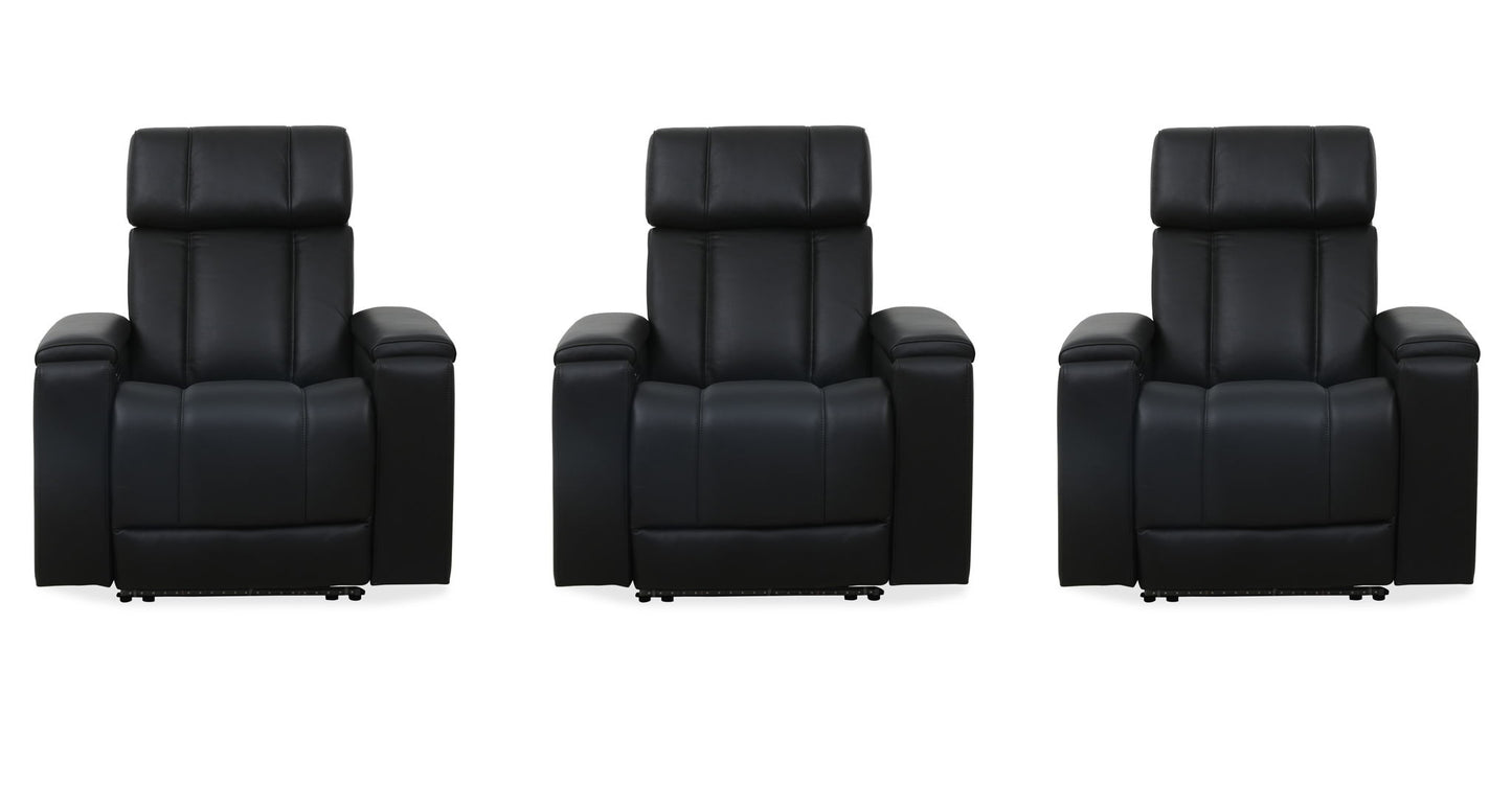 Phoenix - Zero Gravity Power 3 Seat Home Theater Seating With Immersive Audio P3