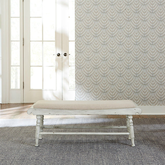 Whitney - Bench - Antique Linen / Weathered Gray