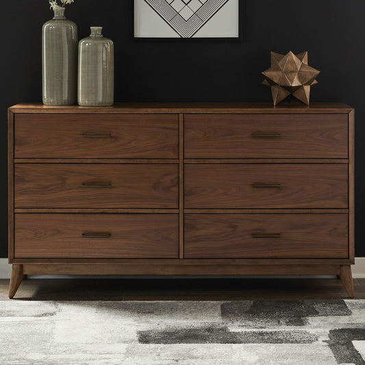 Century Modern - 6 Drawer Dresser - Walnut
