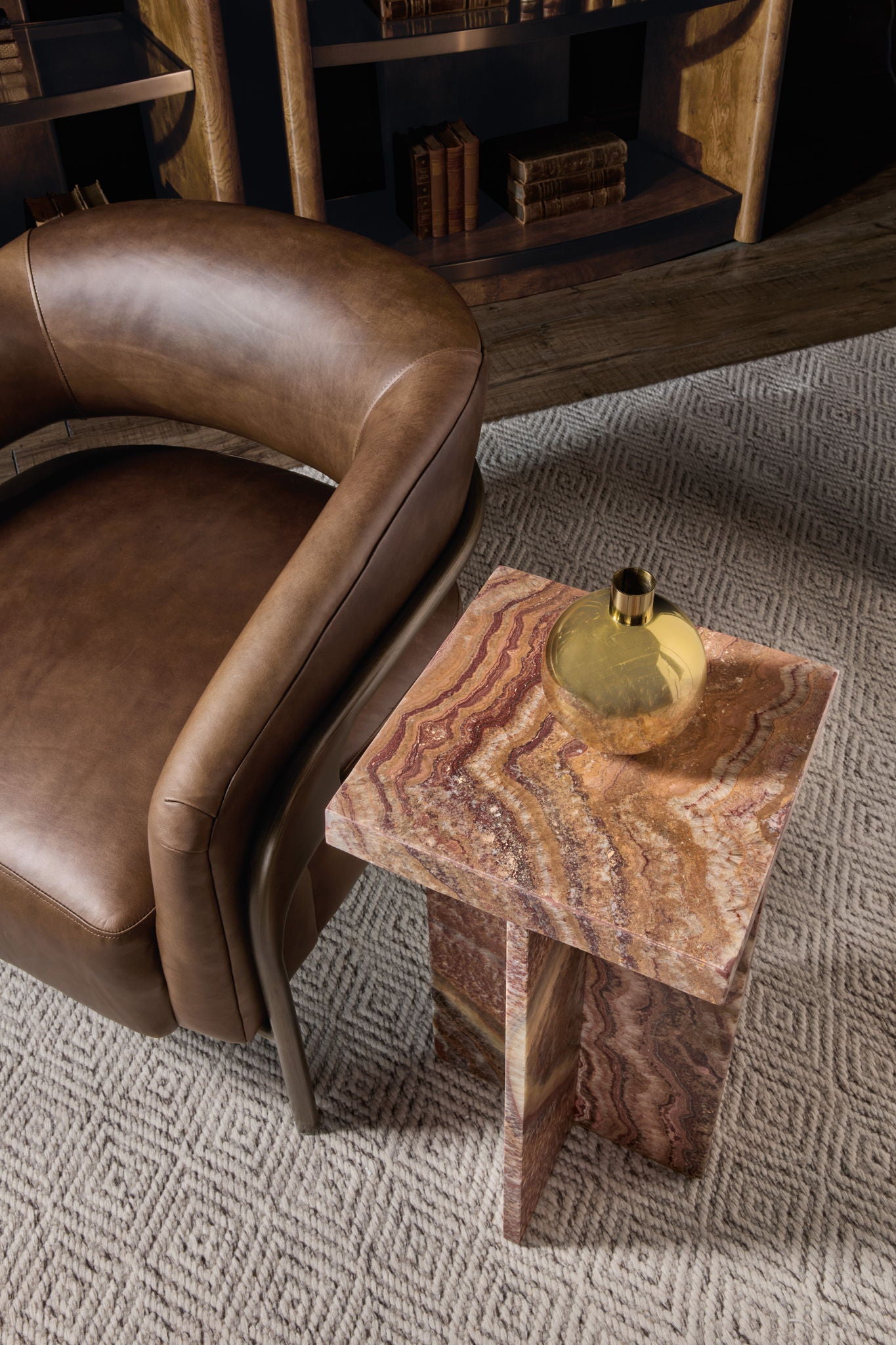 Melange - Romano Etagere - Dark Brown