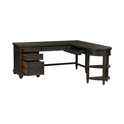 Harvest Home - L Shaped Desk Set With Hutch - Chalkboard