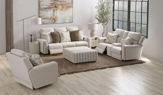 Micah - Castered Cocktail Ottoman - Sand