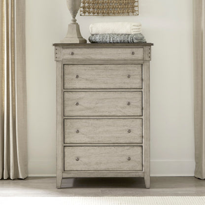 Ivy Hollow - 5 Drawer Chest - Weathered Linen / Dusty Taupe