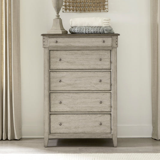 Ivy Hollow - 5 Drawer Chest - Weathered Linen / Dusty Taupe