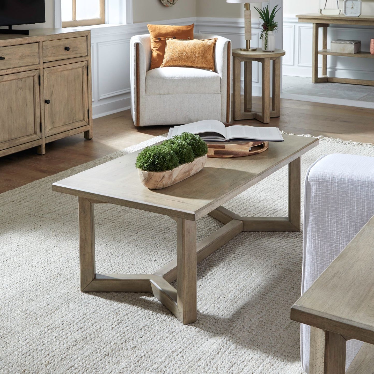 Proximity Place - Rectangular Cocktail Table - Barley Buff