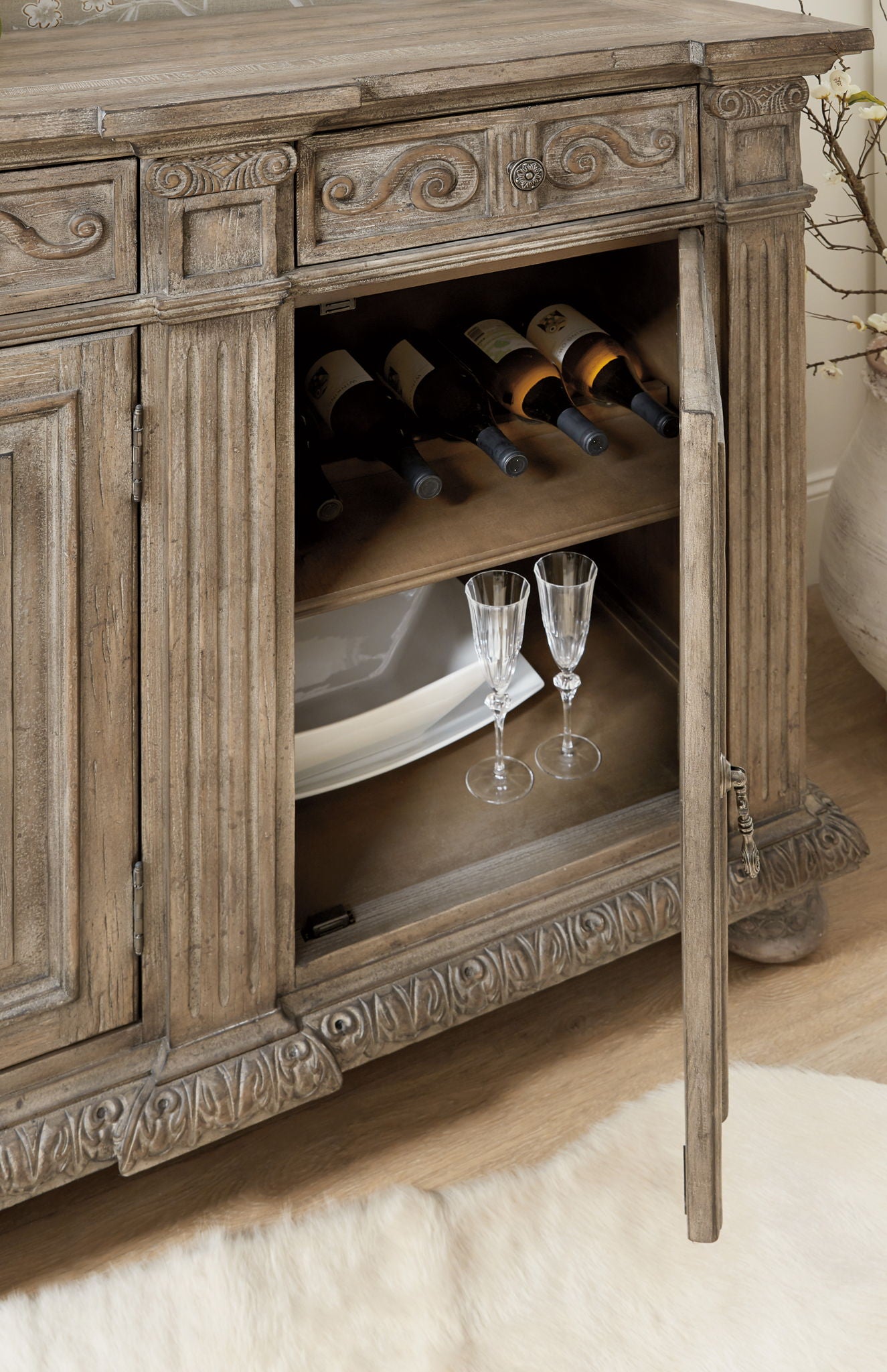 Castella - 72" Credenza - Light Brown