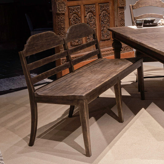 Paradise Valley - Ladder Back Bench - Saddle Brown