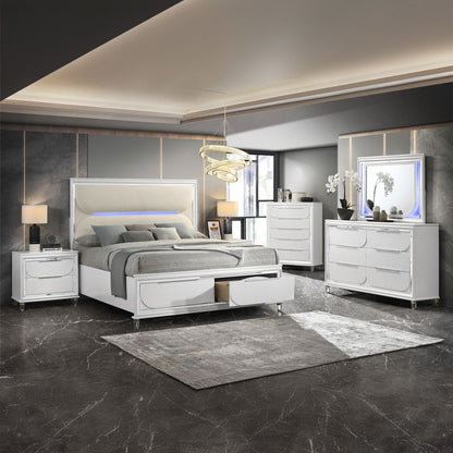 Tarian - Mirror With LED - Pearl White