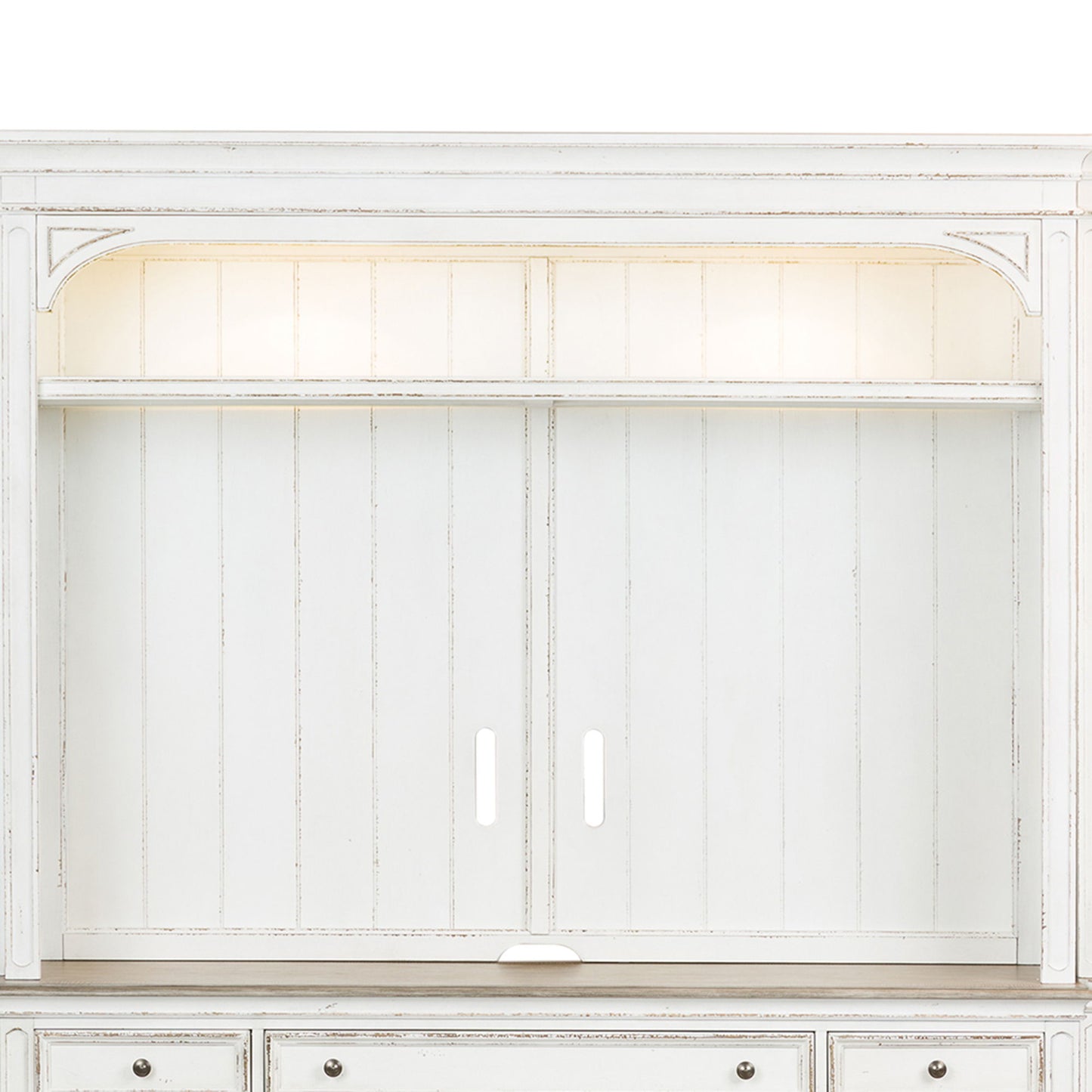 Magnolia Manor - Entertainment Hutch - Antique White