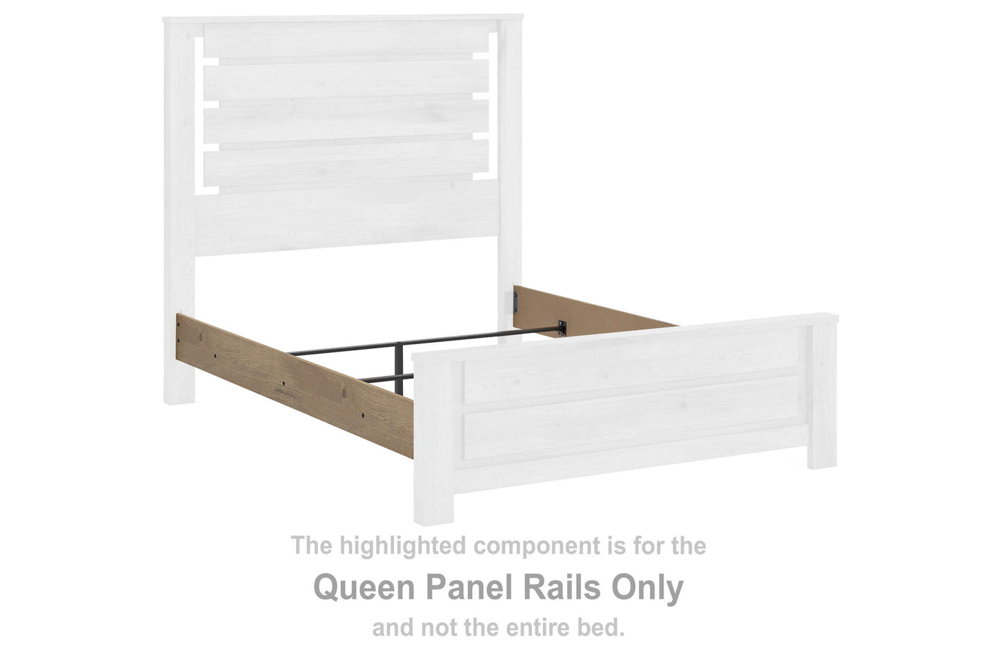 Brozmont - Queen Panel Rails - Tan