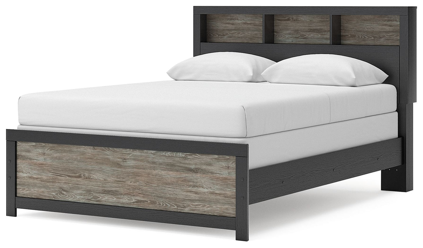 Broachmyn - Lighted Bookcase Panel Bed