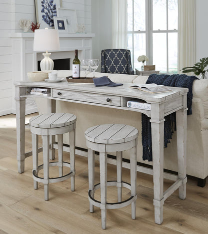 Belhaven - Sofa Table Desk - Pearl Silver