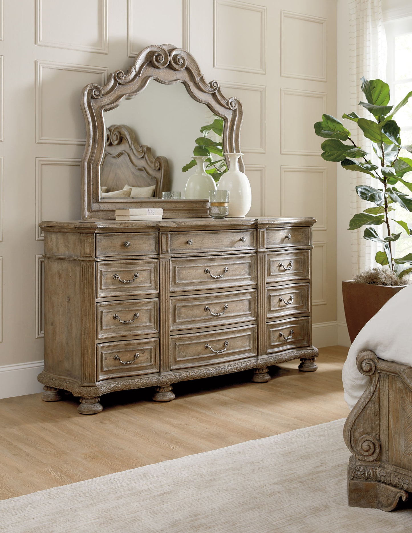 Castella - 12-Drawer Dresser - Light Brown