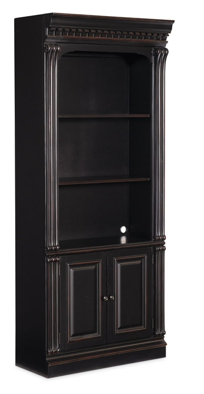 Telluride - Bunching Bookcase (With Doors) - Black