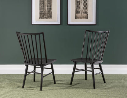 Fenmore - Spindle Side Chair (Set of 2) - Mocha And Distressed Cherry