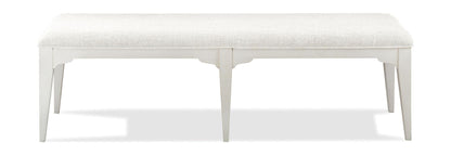 Myra - Upholstered Dining Bench - Paperwhite