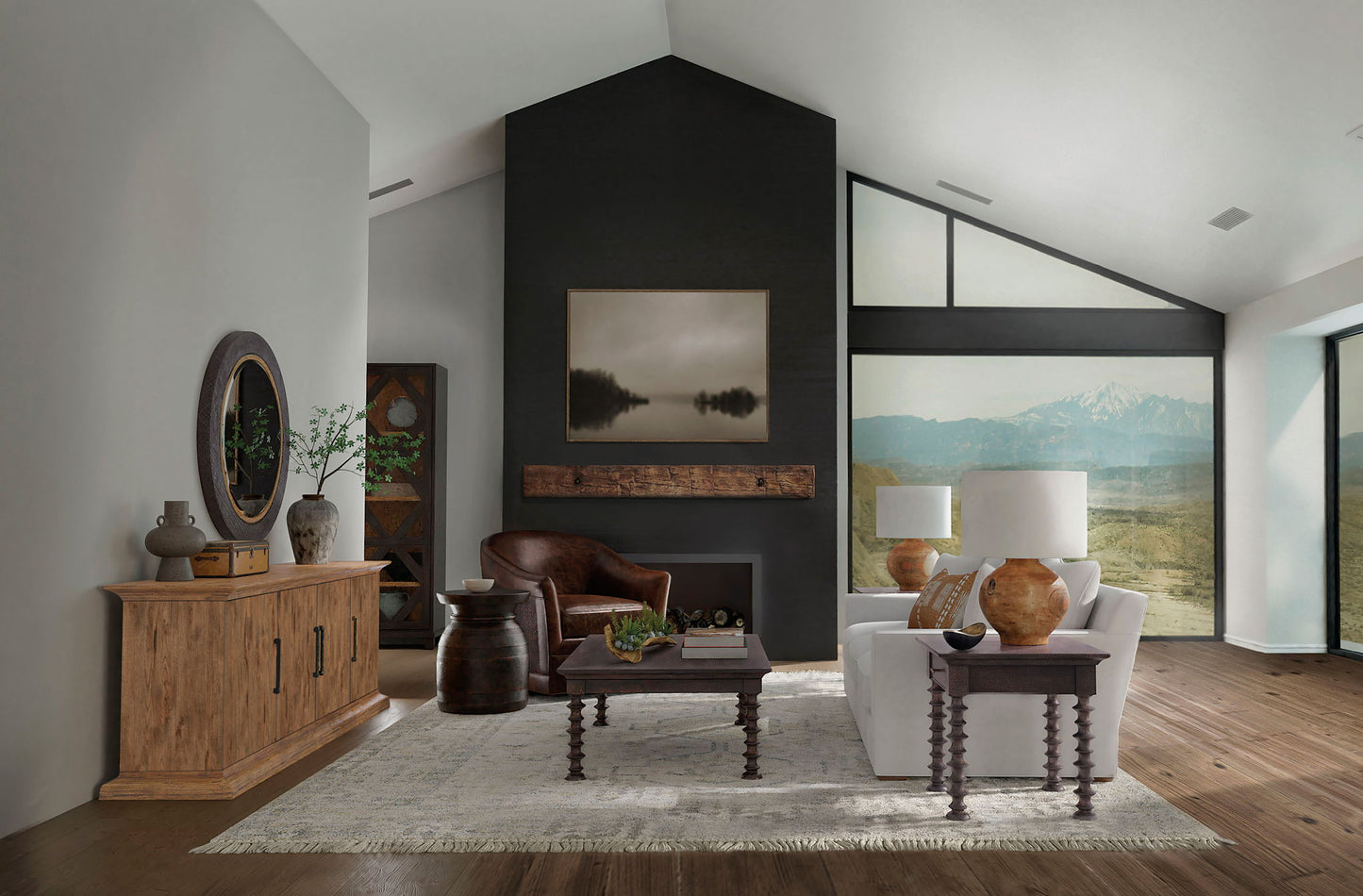 Big Sky - Turned Leg Cocktail Table - Black