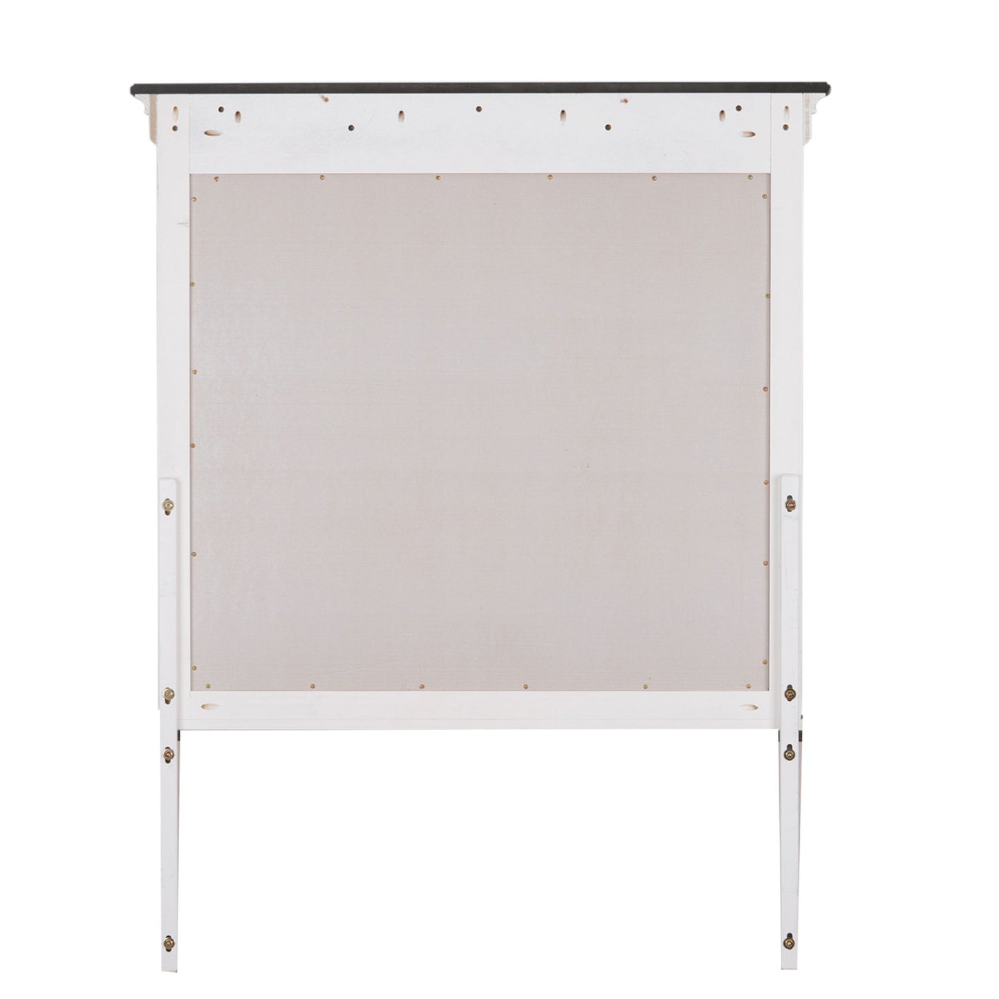 Allyson Park - Crown Mirror - Wirebrushed White / Charcoal