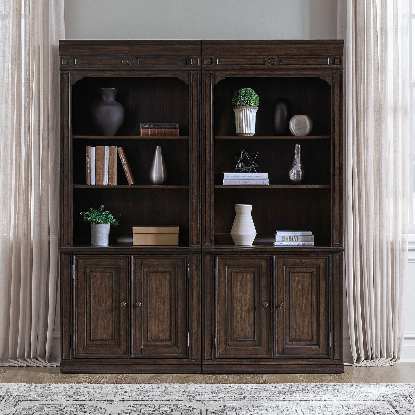Provence Park - Bunching Bookcase (Set of 2) - Chateau Brown