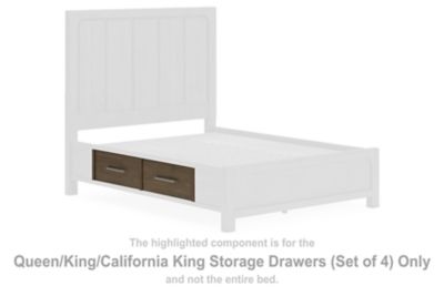 Cabalynn - Queen/ King/ California King Storage Drawers (Set of 4) - Light Brown