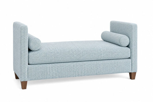 Tide & Timber - Twin Upholstered Daybed - Ocean Blue / Misty Blue Maple