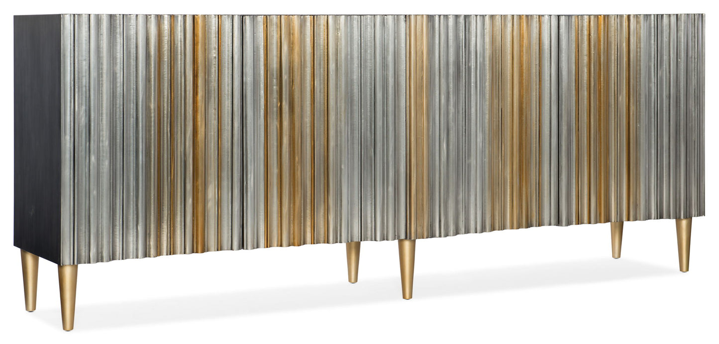 Melange - Apollo Credenza - Dark Gray / Gold