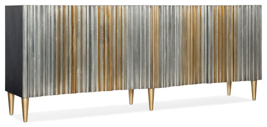 Melange - Apollo Credenza - Dark Gray / Gold