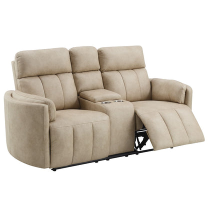 Elison - Motion Loveseat With Console & Storage